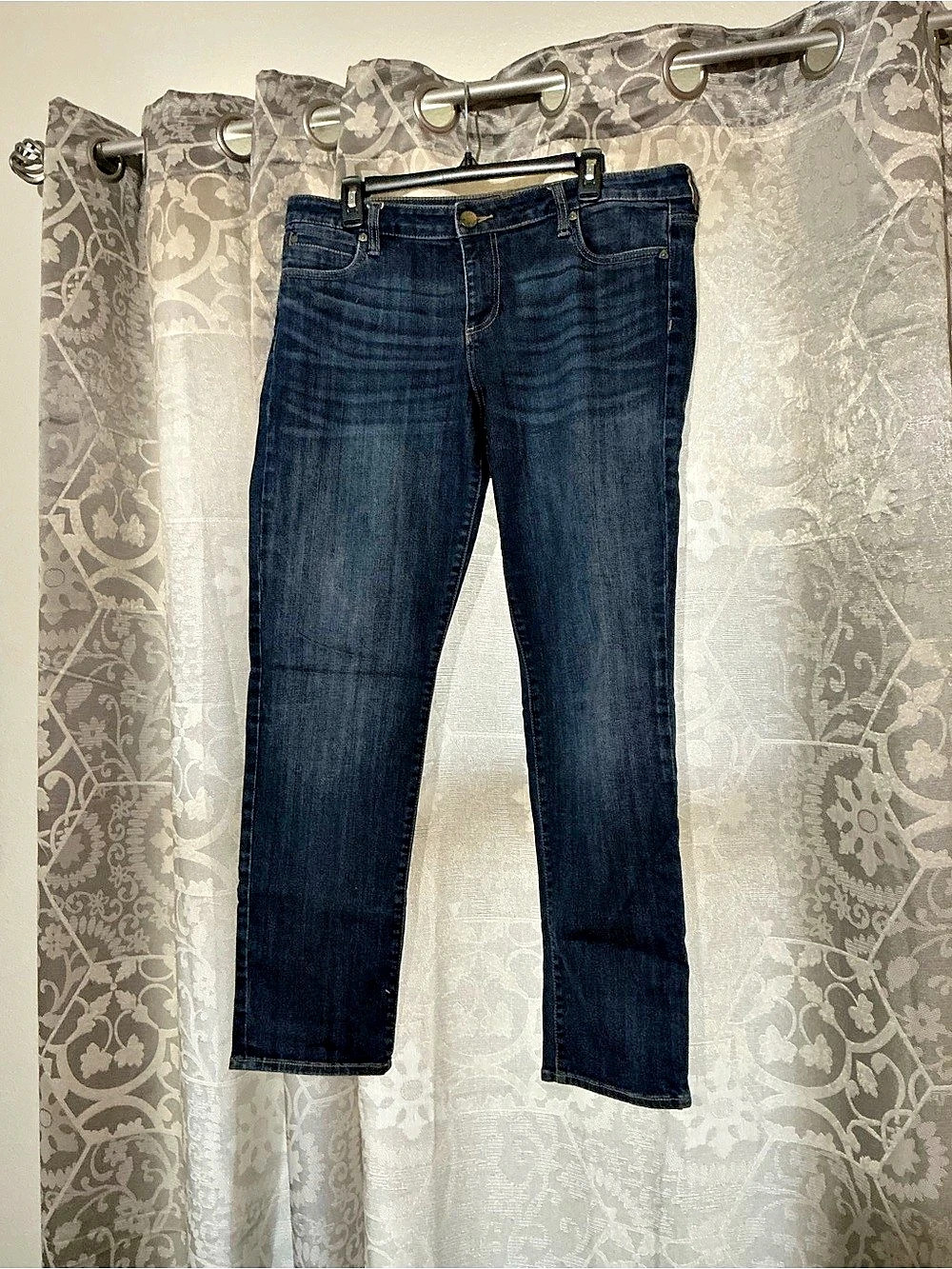 KUT from the Kloth Catherine Boyfriend Straight Leg Jeans Blue 14